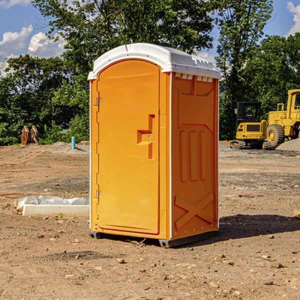 how often are the portable restrooms cleaned and serviced during a rental period in Glasgow